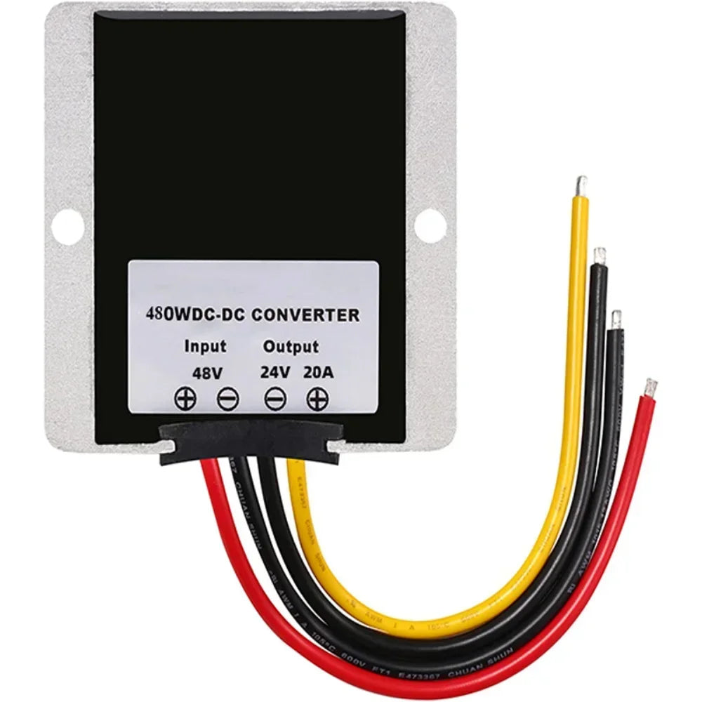 Convertidor Reductor Voltaje DC 36V/48V a 24V 20A Step-Down Módulo Buck Alta Potencia