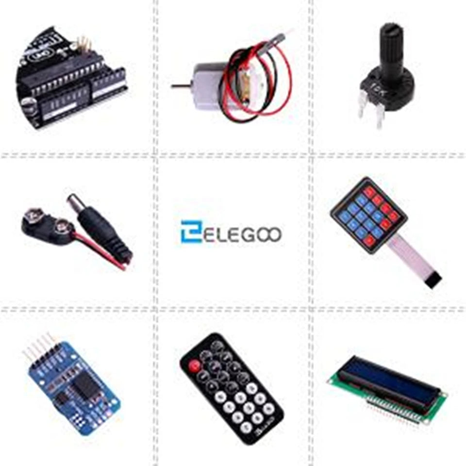 Kit Inicio Completo ELEGOO UNO R3 Project (63 Items) con Tutorial compatible Arduino IDE (Kit Electrónico DIY)