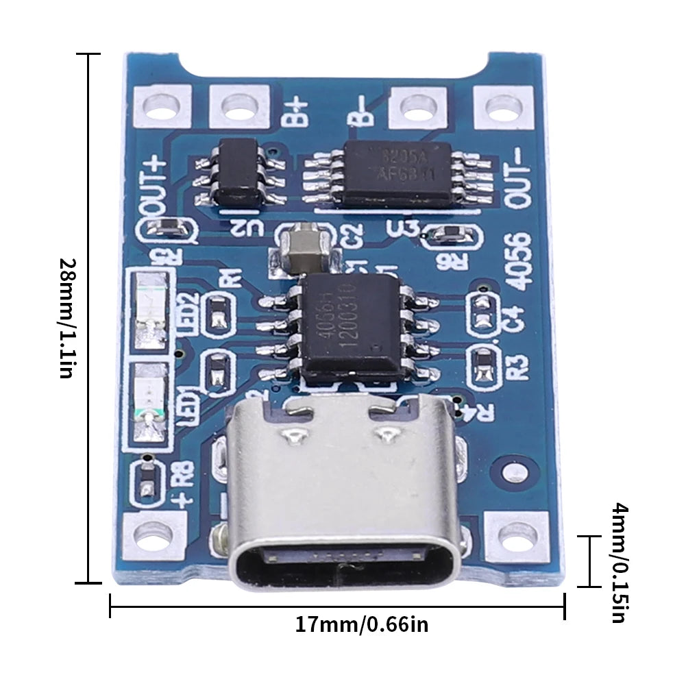 1-10pcs Type-c Micro / TYPE C 5V 1A 18650 TP4056 Lithium Battery Charger Module Charging Board With Protection Dual Functions 1A