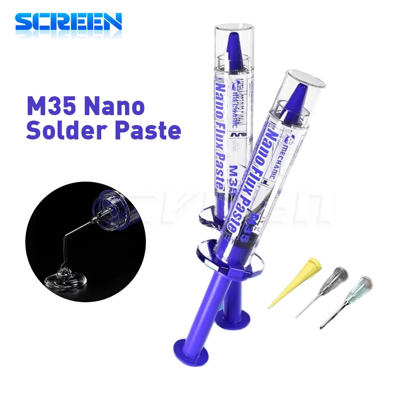 Flux en Pasta Nano MECHANIC M35 para Electrónica PCB/IC/Chip/CPU/LED/BGA (Alto Rendimiento)