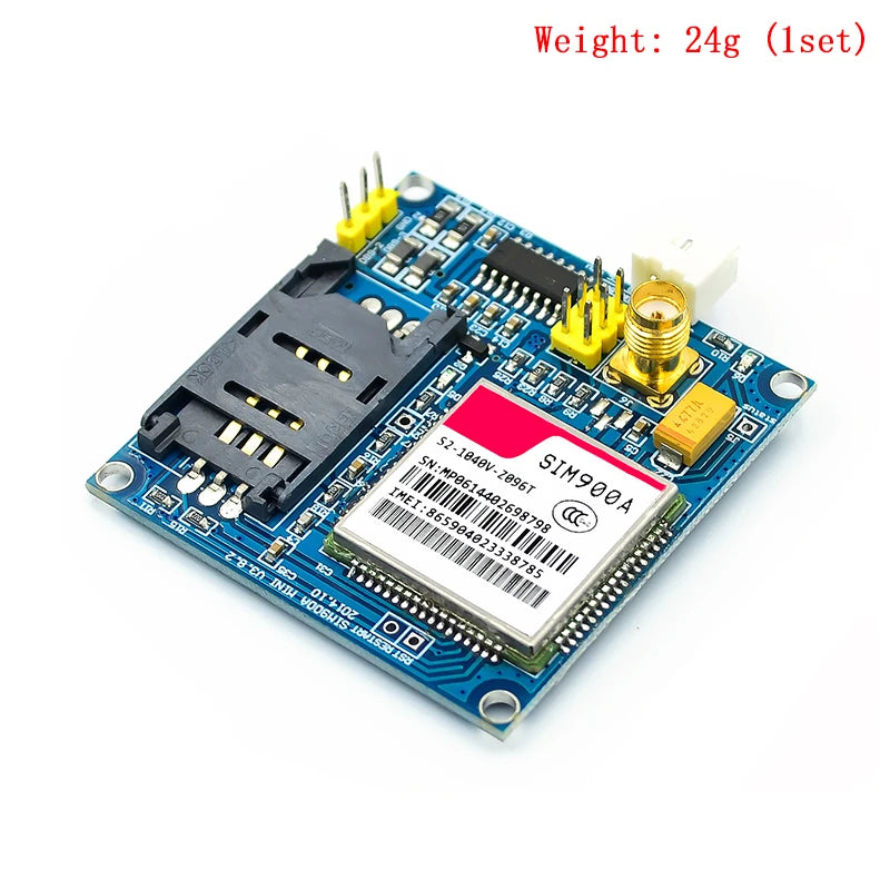 Kit Placa Módulo Transmisión Datos Inalámbrica GSM/GPRS SIM900A / SIM900 Mini V4.0 con Antena (C83)