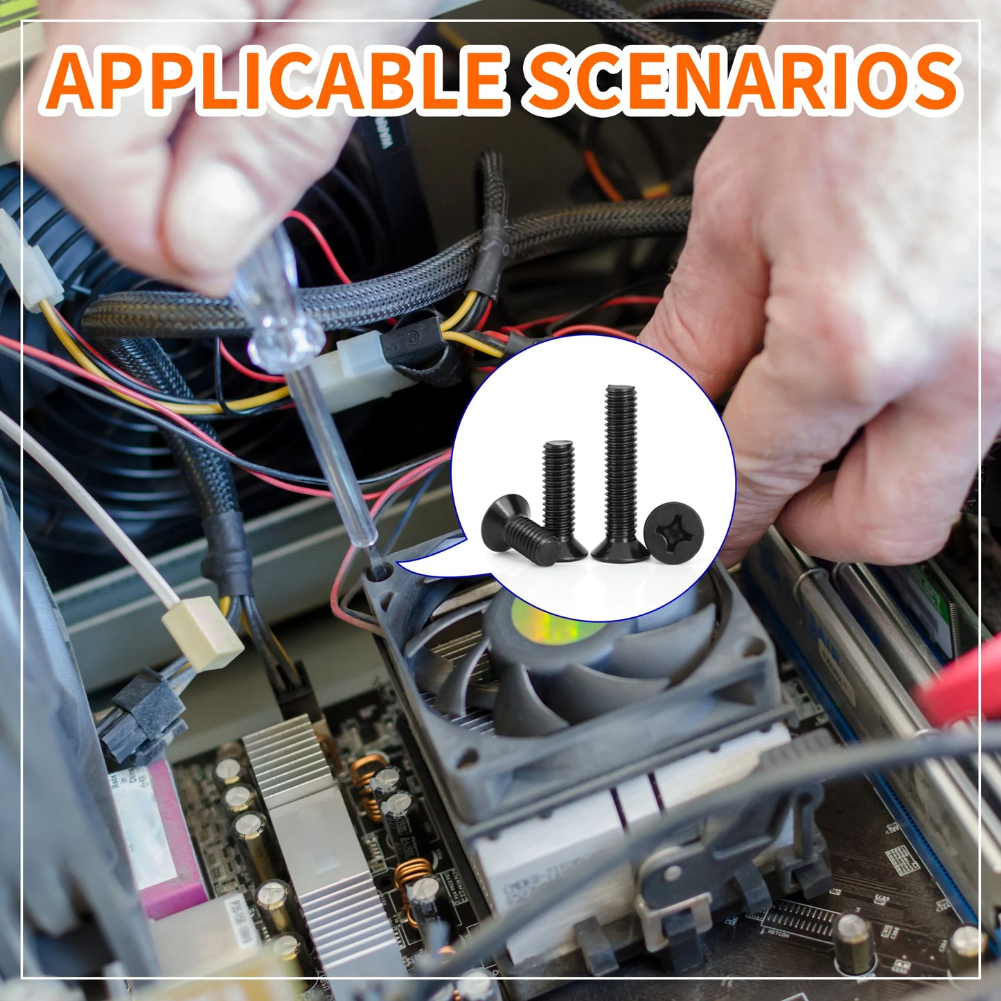 Kit Tornillos Pequeños Phillips Cabeza Plana Avellanada (M1.4-M3) Acero Carbono para Laptop/Computadora (720 Piezas)