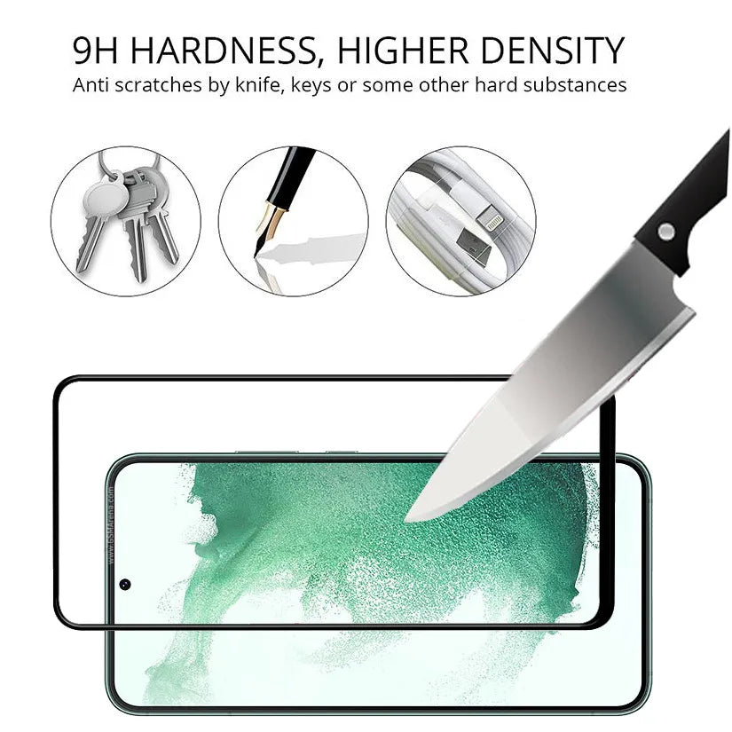 Protector Pantalla Cristal Templado para Samsung Galaxy S21FE/S22/S23/S24/S25 (Compatible Desbloqueo Huella)