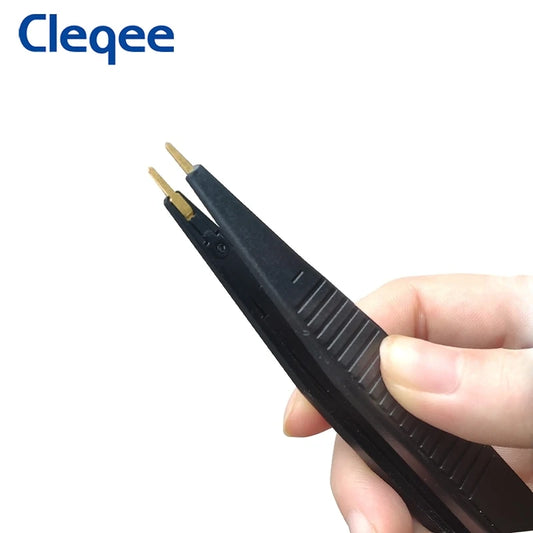 Pinzas Prueba SMD Cleqee P1510 para Componentes LCR Multímetro IC Tester Punta Sonda Cable