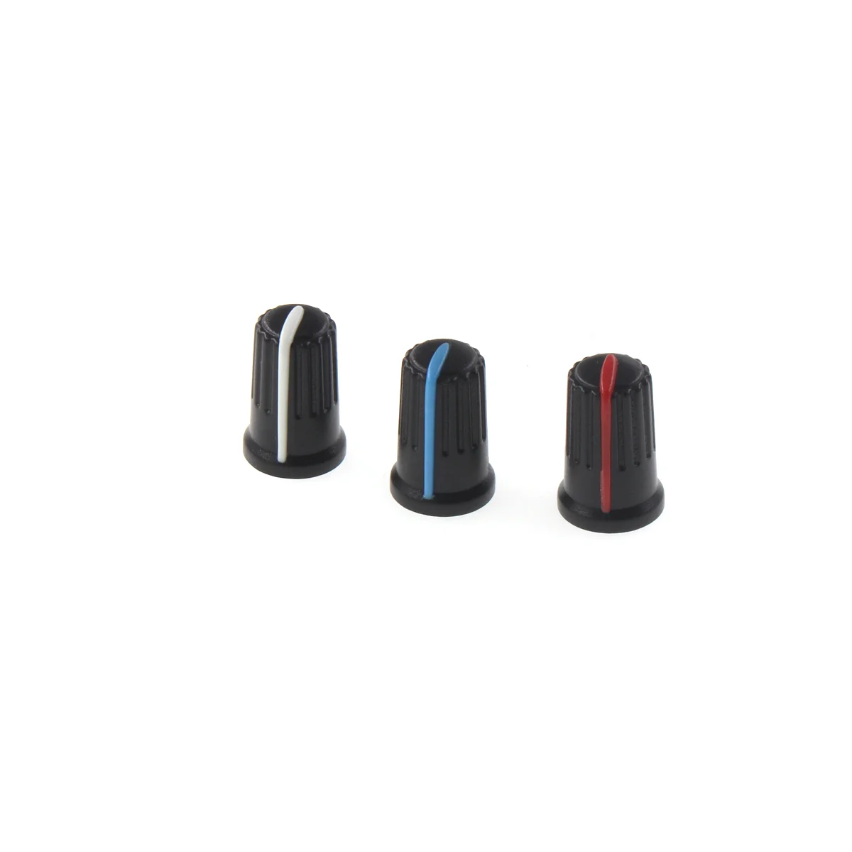 20pcs Potentiometer knob cap 11.4x17.8mm power amplifier audio panel adjustment cap knob two-color plastic knob
