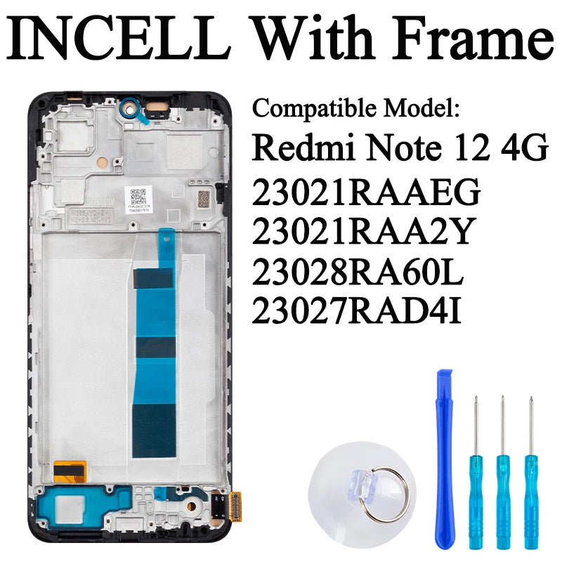 23021RAAEG 22111317I Premium Lcd For Xiaomi Redmi Note 12 4G Display Touch Screen Digitizer Panel Assembly For Redmi Note 12 5G