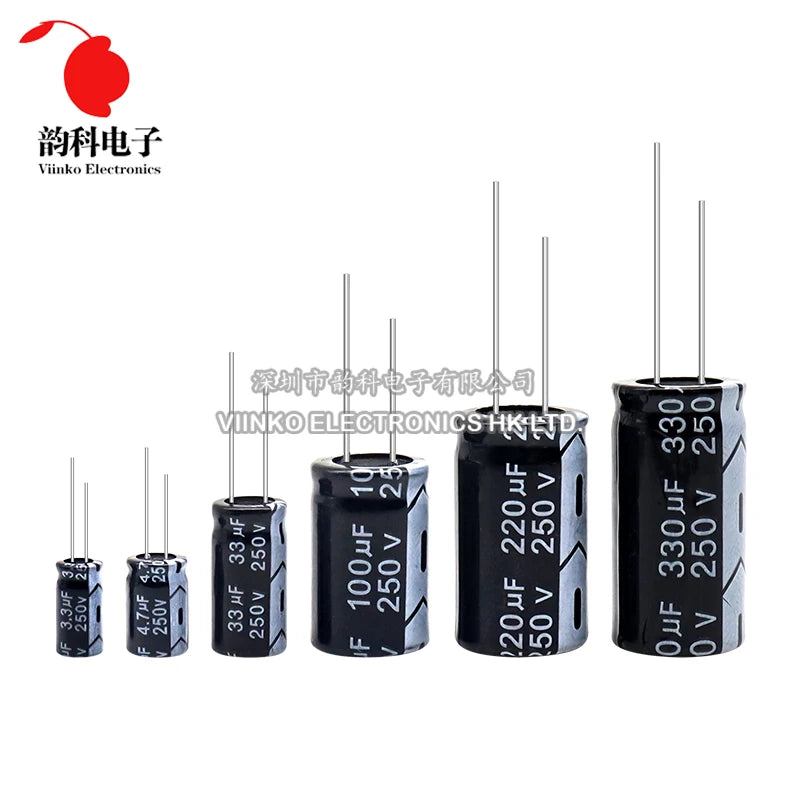 Capacitor Electrolítico Aluminio (0.47uF-1000uF, 10V-450V) - Unidad (Especificar Valor)