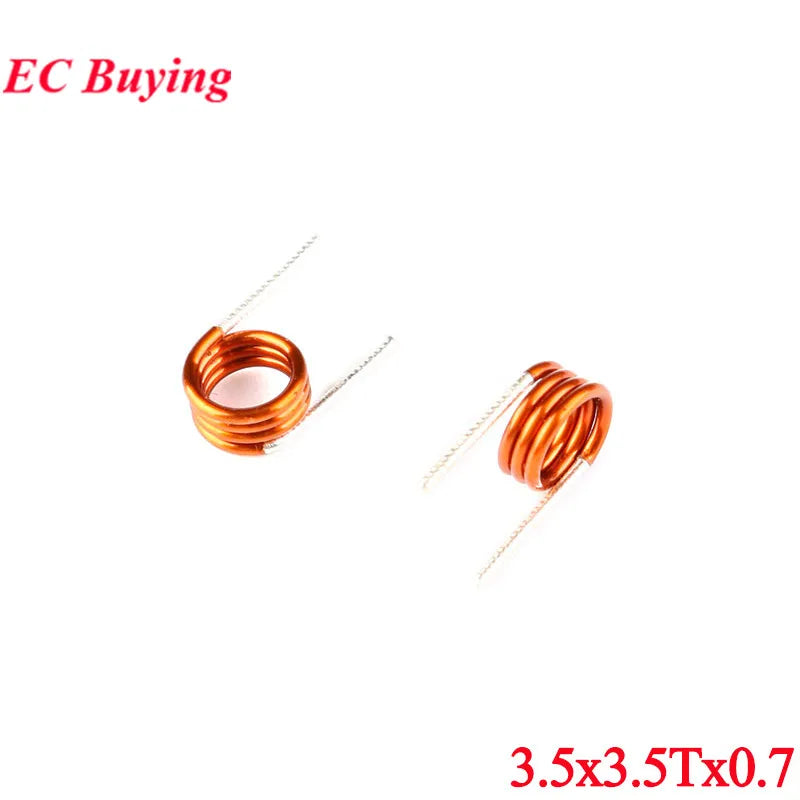 Bobina Hueca Inductancia Cobre 0.7mm - Vueltas (1.5T a 7.5T) para Control Remoto FM - Lote 20/100 Piezas