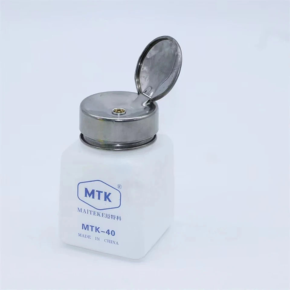 120ML 180ML 250ML Alcohol Bottle With Stainless Steel Cap Mobile Phone Maintenance Cleaning Anti Static Liquid Plastic Container