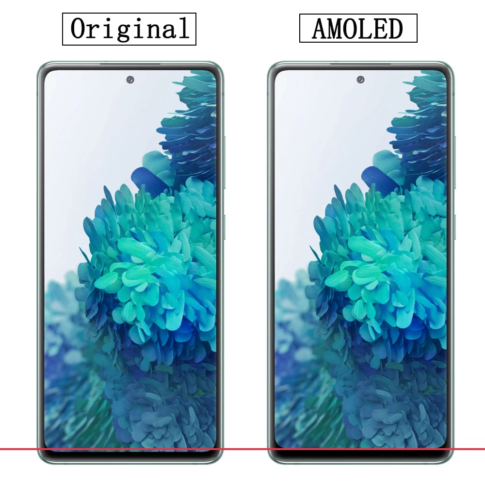 Pantalla LCD AMOLED S20FE para Samsung S20FE 5G, ensamblaje de digitalizador de pantalla táctil para Samsung G780F G780G G781B G781U, pantalla LCD