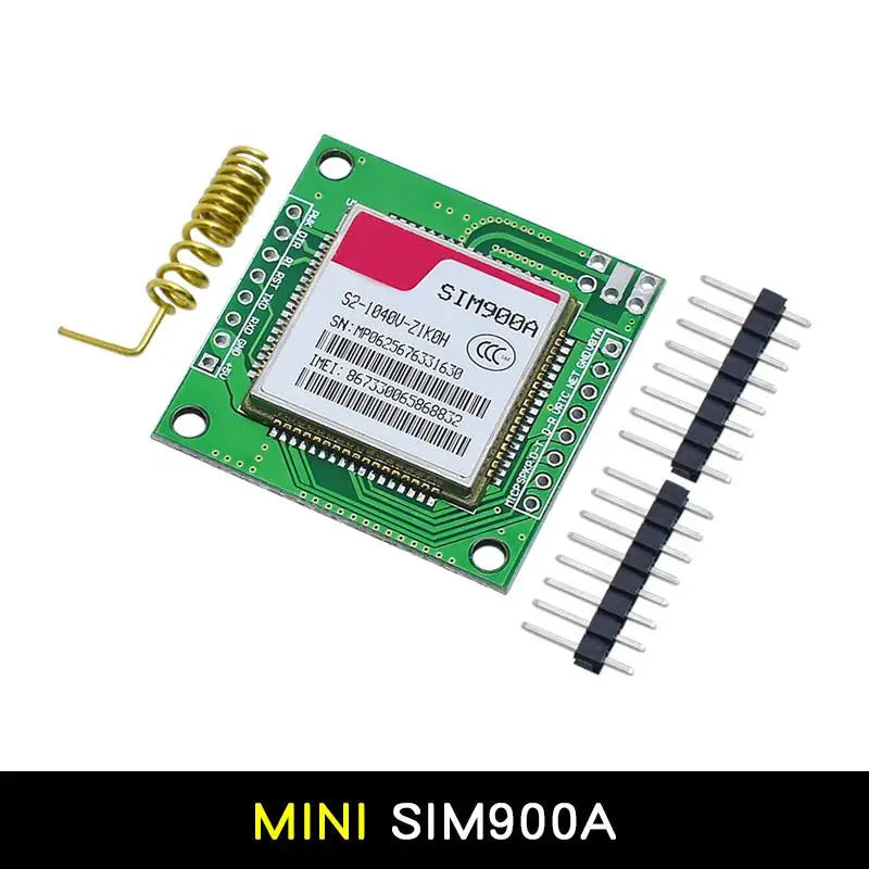 Kit Placa Módulo Transmisión Datos Inalámbrica GSM/GPRS SIM900A / SIM900 Mini V4.0 con Antena (Refurbished, C83 AEAK)