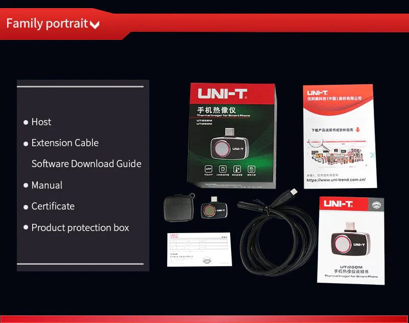 Termógrafo UNI-T UTi260M para Smartphone (Tipo C) - Cámara Térmica Infrarroja Tuberías/Circuitos PCB (No iPhone)