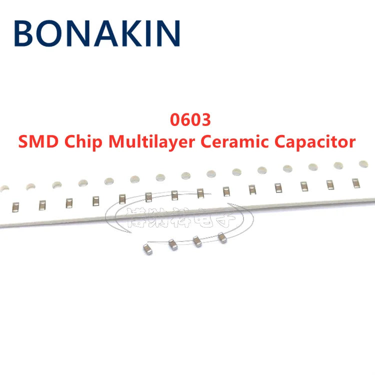 Capacitor Cerámico Chip MLCC (1uF/2.2uF/4.7uF, 6.3V-250V, X7R/X5R 10%/20%, 0201-1210) - Unidad (Especificar Valor)