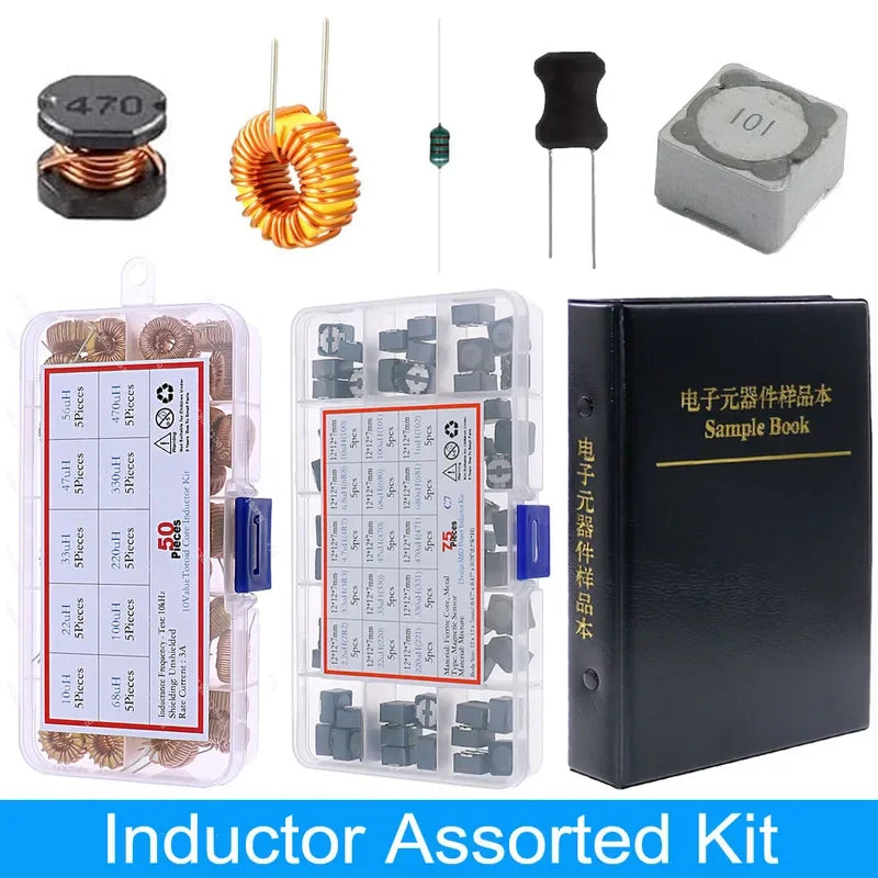 Kit Surtido Inductores SMD/DIP - Varios Valores (2.2uH a 100mH)
