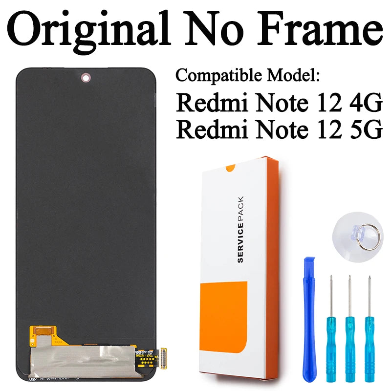 23021RAAEG 22111317I Premium Lcd For Xiaomi Redmi Note 12 4G Display Touch Screen Digitizer Panel Assembly For Redmi Note 12 5G