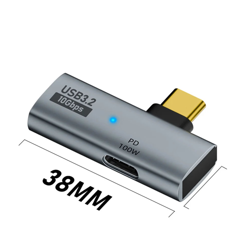Adaptador USB-C 2-en-1 100W PD a USB OTG Soporta Transferencia Datos Carga Rápida para iPhone 15/Tablet/MacBook