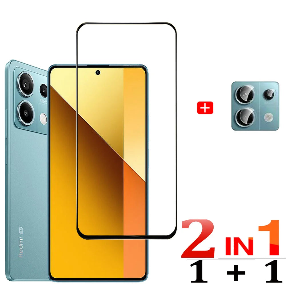 Protective Glass For Redmi Note 14 13 Pro 5G Screen Protectors Redmi Note13 12 11 10 Pro Tempered Glass & Lens Film Nota 12 Pro Plus Pelicula Cristal Templado For Redmi Note 14 Anti-Scratch Phone Front Film