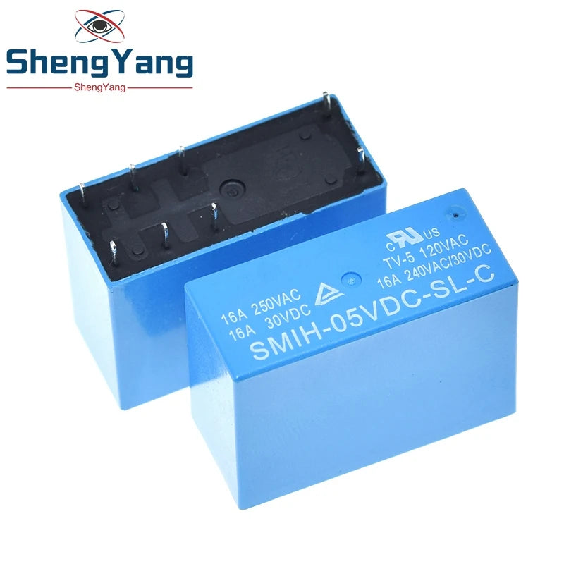 Relé Potencia SMIH 6/8-Pin 16A 250V - Bobina (5V/12V/24V DC) Contacto SL-A/SL-C - Lote 1 Pieza