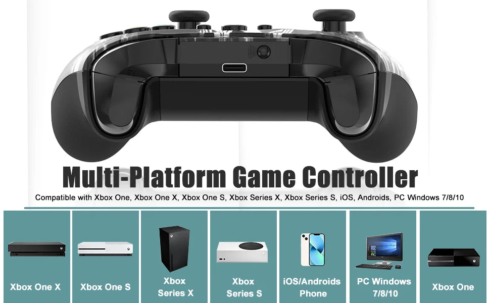 Control Inalámbrico para Xbox One/Series S/X/PC (WiFi, Programable, Vibración, Jack Audio 3.5mm, Turbo, Giroscopio 6 Ejes)