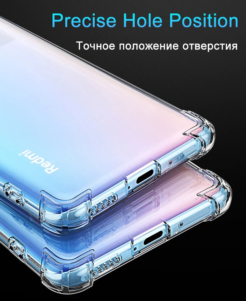 Funda Carcasa Silicona Transparente Anti-Golpes (Airbag) para Xiaomi Redmi Note 7-10S / 7A-9C / Poco F3/X3 Pro NFC