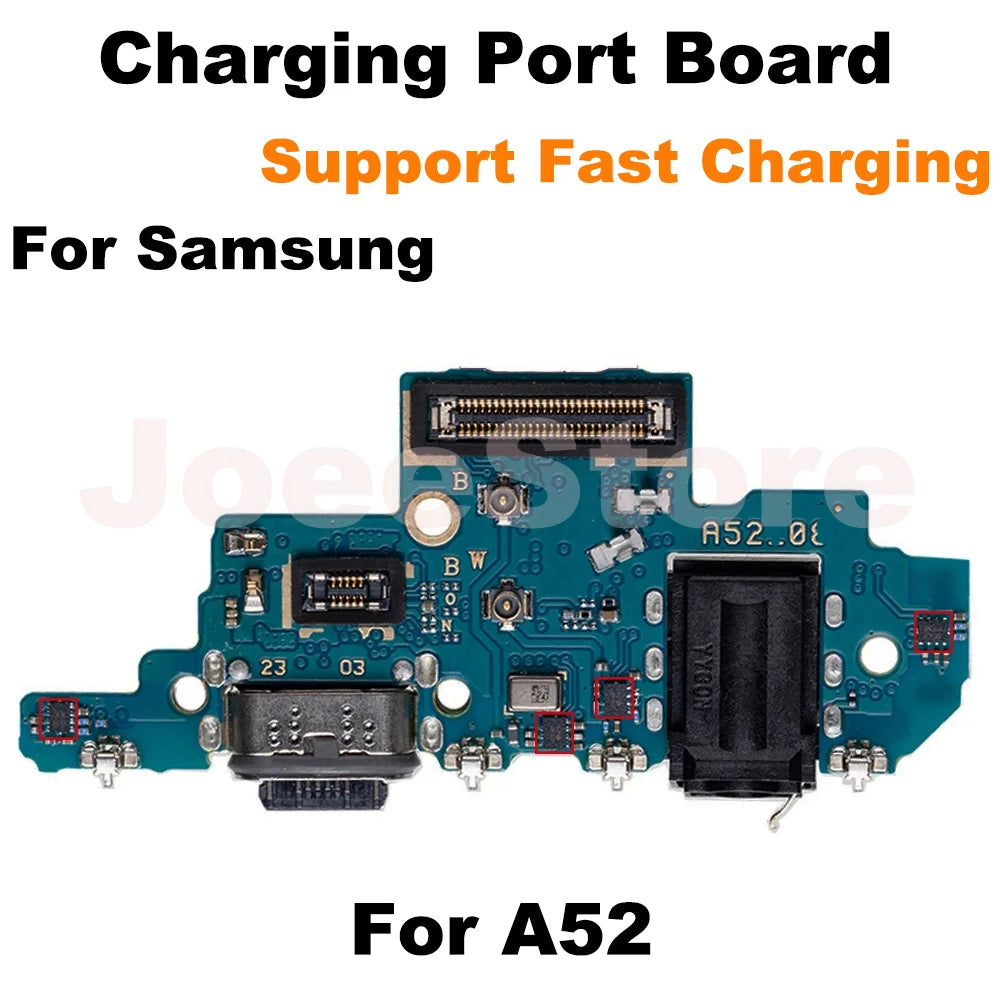 Placa Puerto Carga Rápida USB con Micrófono y Flex para Samsung Galaxy A12-A14/A23/A24/A33/A52/A53/A72/A73