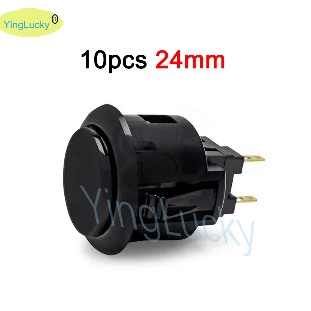 Botones Pulsadores Originales Sanwa OBSF-30 / OBSF-24 (30mm/24mm) para Arcade Box/Pandora/PS3/PS4/Raspberry Pi/MAME (10 Unidades)