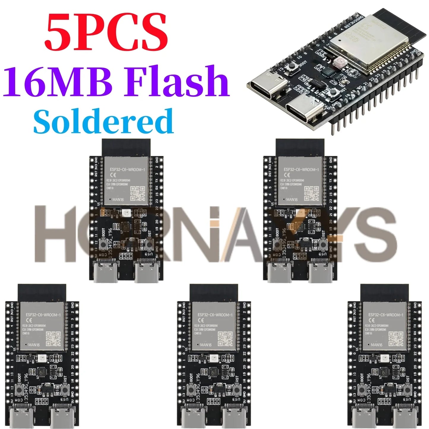 Placa Desarrollo ESP32-C6 Core (N4/N8/N16, 4/8/16MB) WiFi 6, Bluetooth, Zigbee compatible Nano Arduino