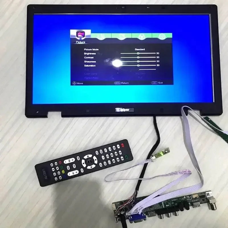 Kit Placa Controladora LVDS para Panel 15.6" B156XW02 V0-V7 (1366x768) 40pin TV Analógica HDMI/VGA/AV/USB DIY
