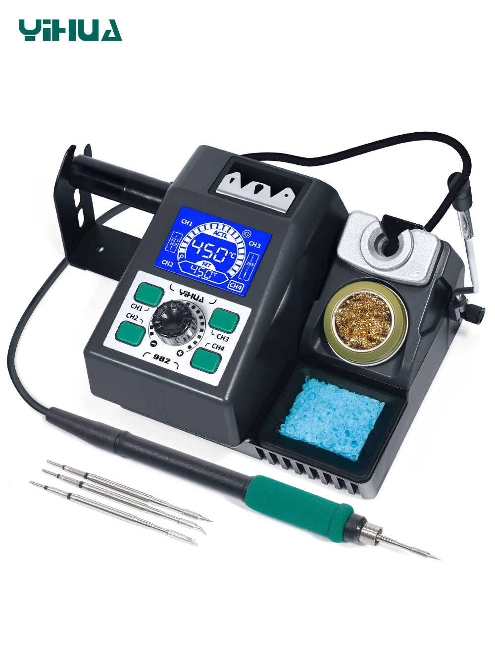 YIHUA 982 Repaid Heating Soldering Iron Staion Compatibled C210 Solder Iron Handle Electronic Welding Rework Station