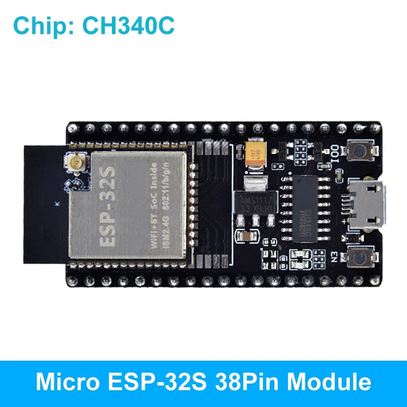 Placa Desarrollo DIYTZT ESP32 (ESP-32/ESP-32S/ESP32-CAM/ESP-WROOM-32) WiFi + Bluetooth Doble Núcleo Bajo Consumo
