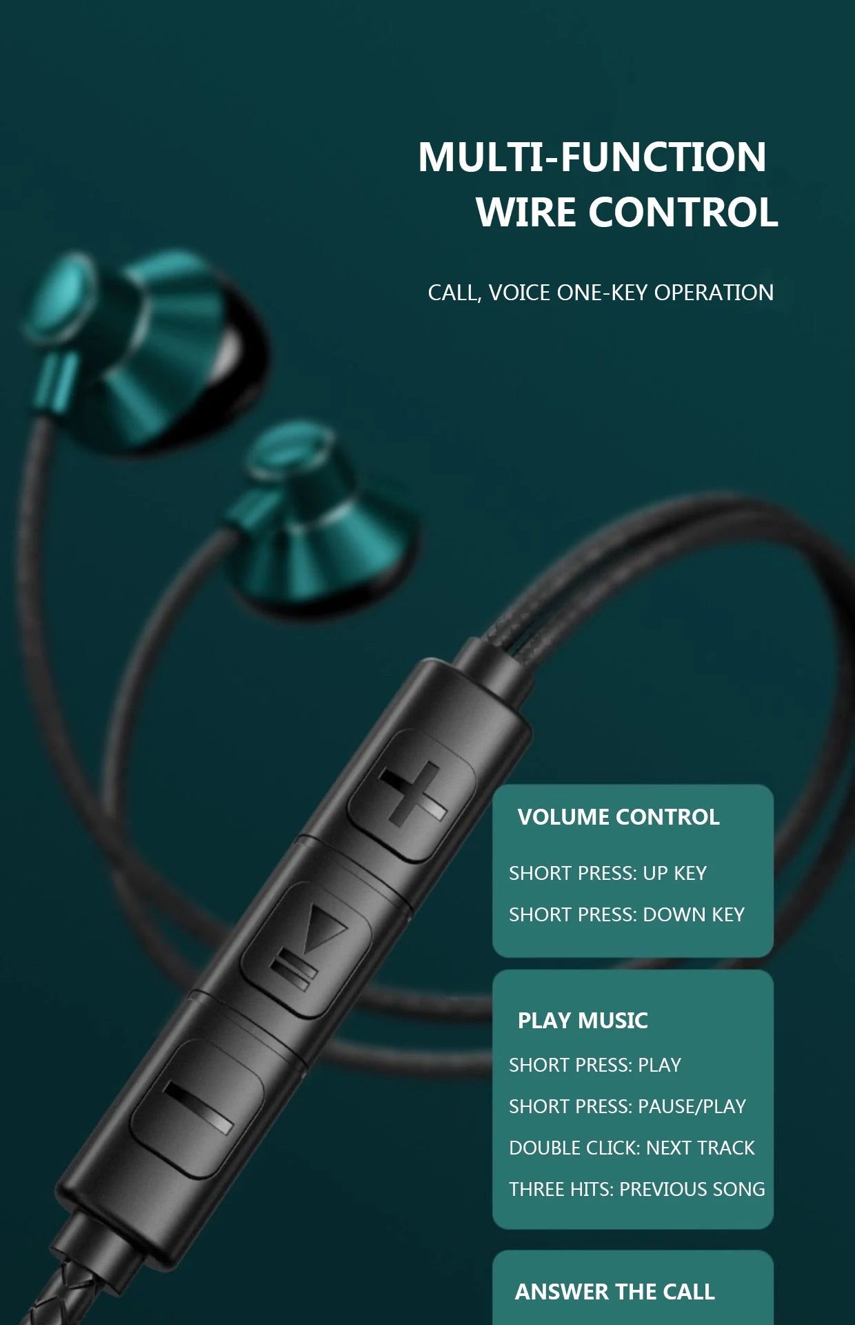 Audífonos Auriculares Tipo C con Cable (HiFi Bajos Estéreo, Control Volumen, Micrófono HD) para iPhone 15/Samsung Galaxy