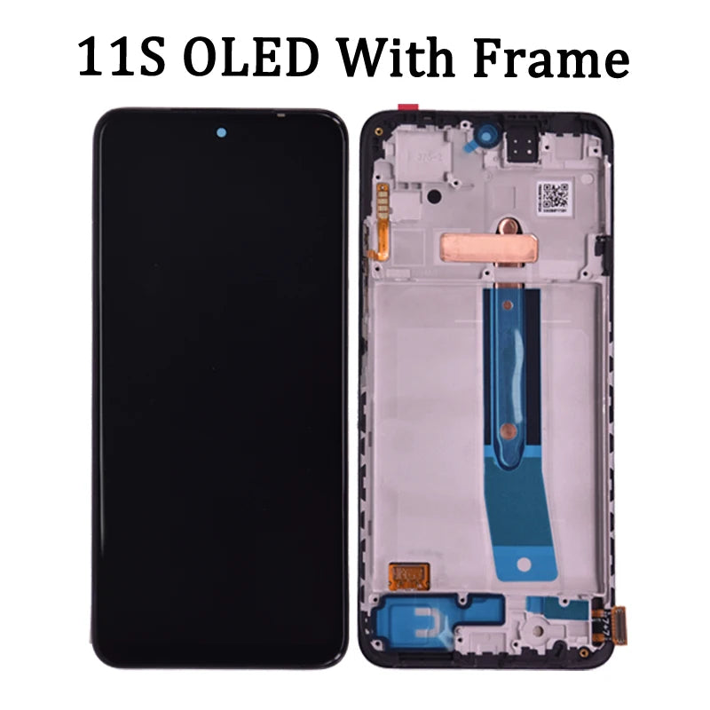 For Xiaomi Redmi Note 11 LCD Display Note 11 2201117TG Screen Touch Glass Digitizer For Redmi Note 11S LCD With Frame