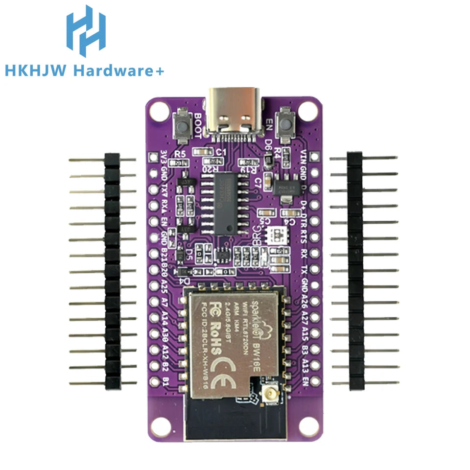 Placa Desarrollo NICEMCU BW16 (Módulo RTL8720DN WiFi Doble Banda + Bluetooth BLE) Soporta Arduino