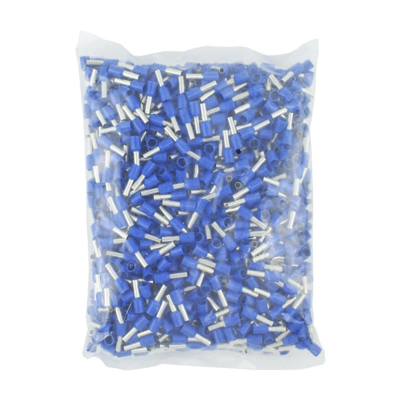 Terminal Tubular Punta Cable Aislado Crimp (E0508/1008/1508/7508/2508) Ferrules Prensado (Pack 1000 Unidades)