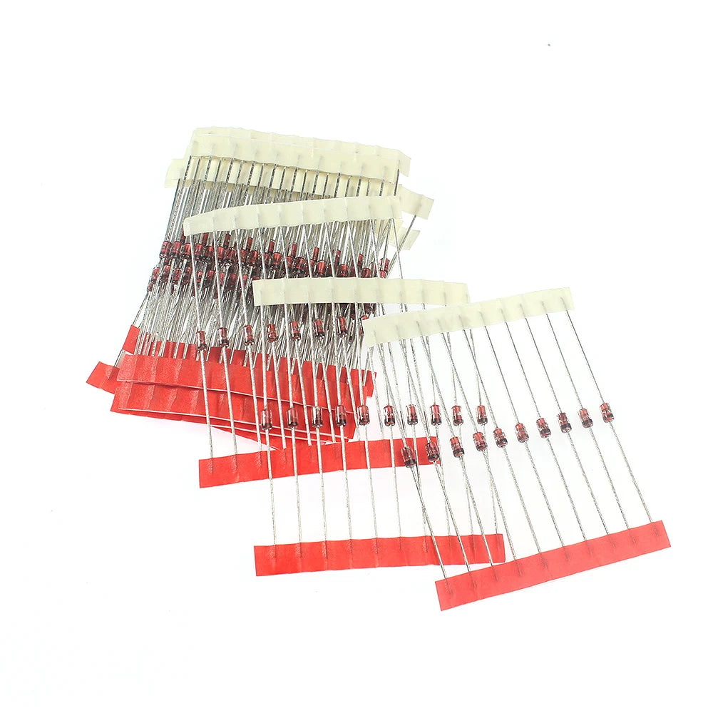 Kit Surtido Diodos Zener 1W (3.3V-24V, 14 Valores) Componentes Electrónicos DIY - Pack 140 Unidades