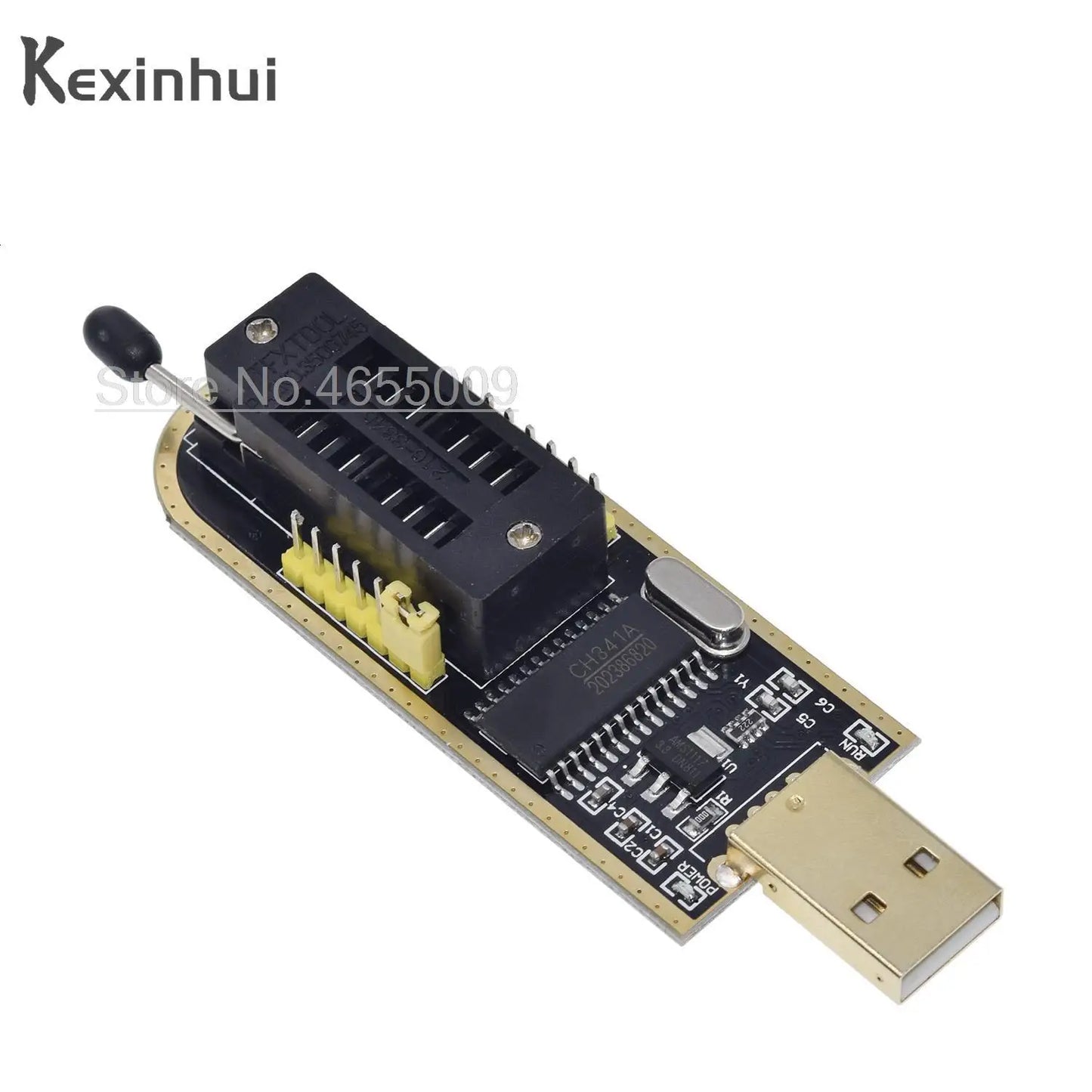 Kit Programador USB CH341A 24/25 Series EEPROM Flash BIOS + Clip Test SOIC8/SOP8 + Adaptador 1.8V + Adaptador SOIC8