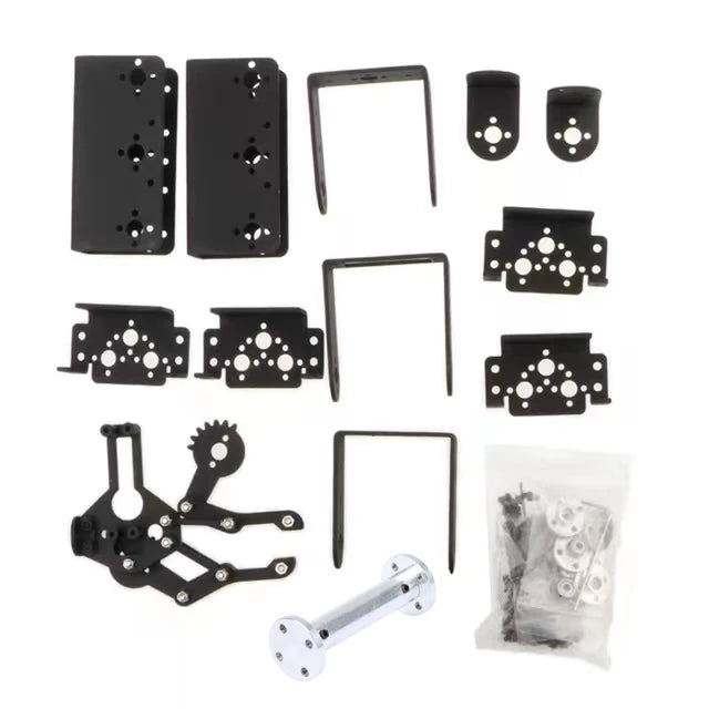 Kit Brazo Robot Mecánico Aleación Metálica 6-DOF (360°, para MG996R) Arduino Robótica Educacional Programable PS2