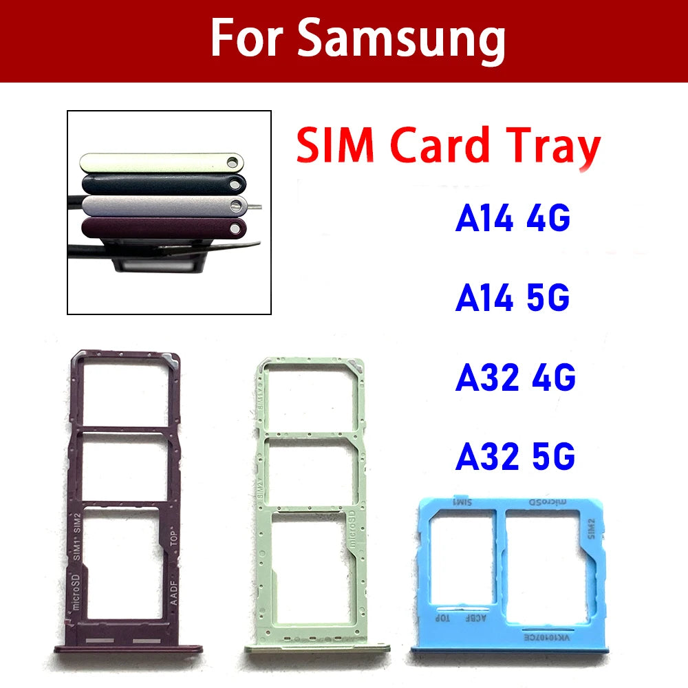 Bandeja Doble SIM (Micro/Nano) para Samsung A14 (4G/5G)/A32 5G - Adaptador Slot Chip Holder