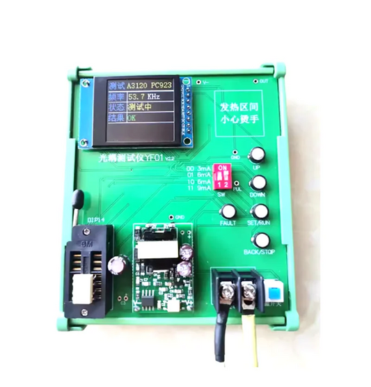 Tester Optoacopladores (A3120/PC923/A316J/A332J/A325J/PC929/TLP701/A339J)