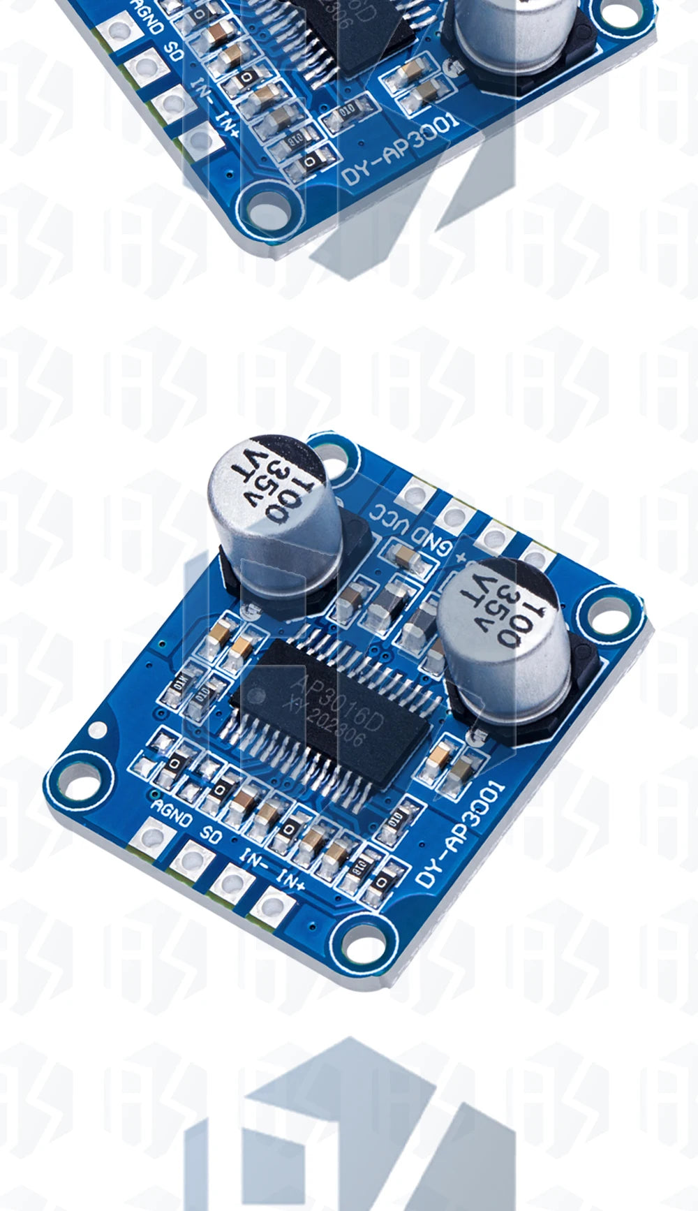 Módulo Amplificador Digital Mono Clase D Alta Potencia DC 8V-24V 4-8 Ohm (30W-300W)