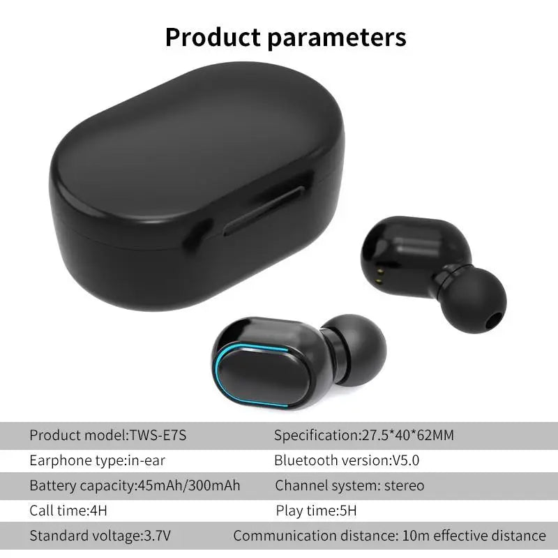 Auriculares Inalámbricos TWS E7S Bluetooth 5.3 Fone con Micrófono (Cancelación Ruido) para Xiaomi