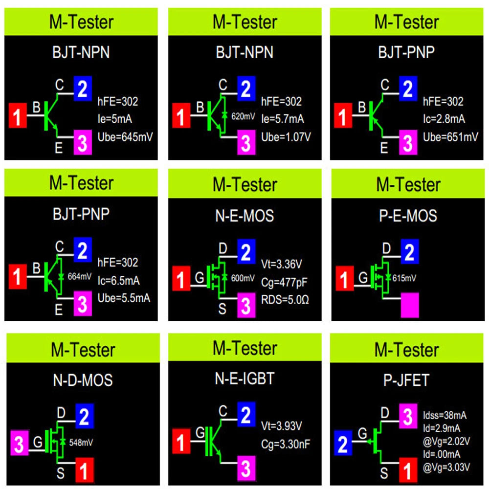 Tester Transistor LCR Multifunción (TC1/T7) - Pantalla TFT, Medidor Diodo, Triodo, Capacitor, Resistencia (MOSFET/NPN/PNP/TRIAC)