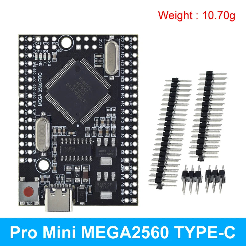 Placa Desarrollo TZT Mega2560 (ATMEGA16U2 / Pro Mini / WiFi R3 ATmega2560 CH340G) compatible Arduino Mega R3 / ESP8266