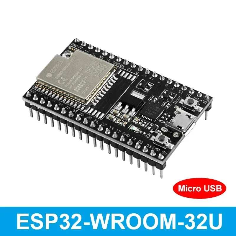 Placa Desarrollo ESP32 (30/38 Pines, ESP32-WROOM-32D/32U/32S) Módulo Inalámbrico WiFi + Bluetooth Doble Núcleo Bajo Consumo