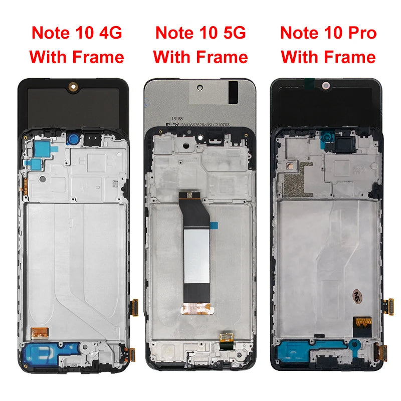 AMOLED LCD For Xiaomi Redmi Note 10 4g Screen Digitizer M2101K7AI For Redmi Note 10 5g Display Note 10 Pro LCD Touch M2101K6G