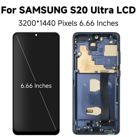Conjunto de pantalla TFT S20 Ultra para Samsung Galaxy S20 Ultra 5G G988 G988U pantalla Lcd pantalla táctil Digital con marco