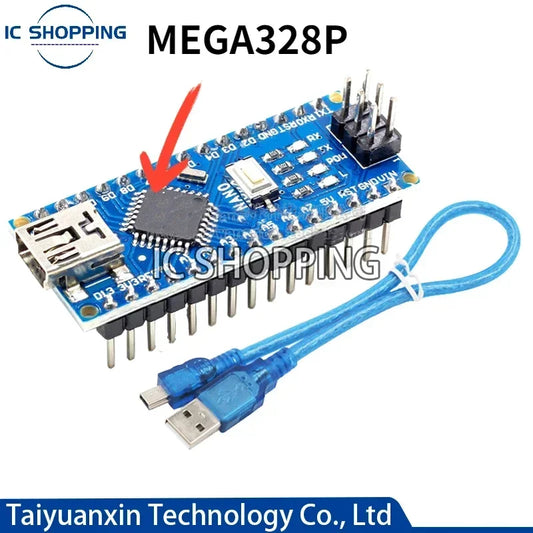 Placa Microcontrolador Mini Nano V3.0 (ATmega328P/168P, 16MHz, CH340) para Arduino