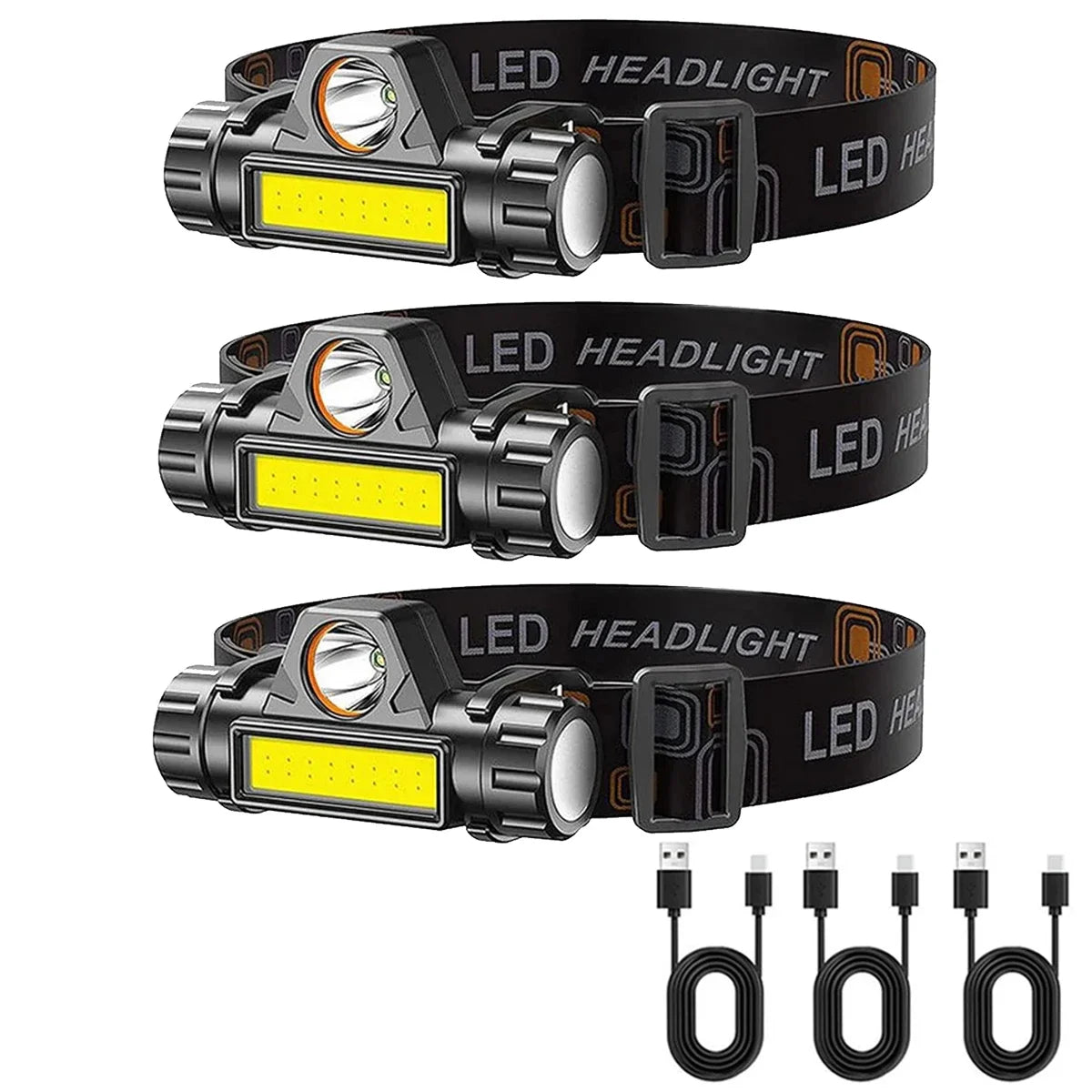 Linterna Frontal LED COB Recargable Magnética Potente Impermeable para Pesca Exterior (1-5 Unidades)