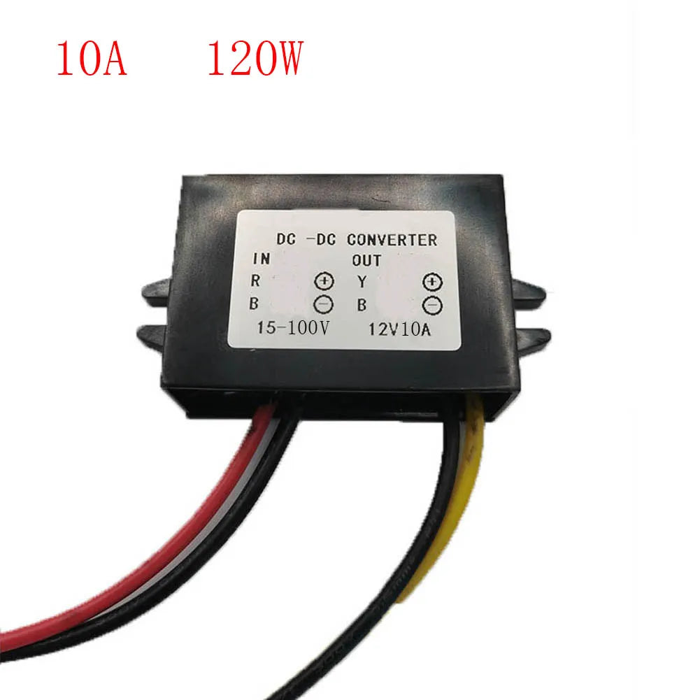 Convertidor Buck DC-DC 15V-100V a 12V (1A-10A) Step-Down Regulador Voltaje Transformador Auto