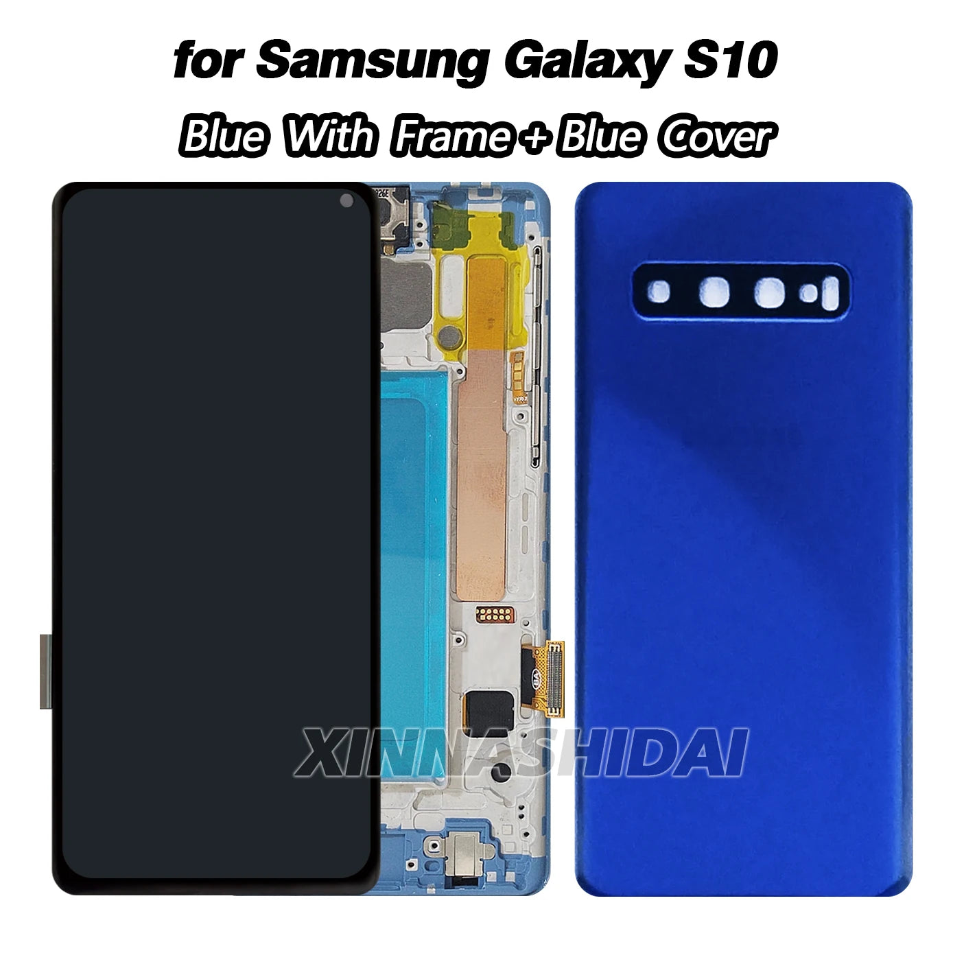 Pantalla TFT para Samsung Galaxy S10 (SM-G973F/U/W) con Marco y Tapa Trasera (Digitalizador Táctil)